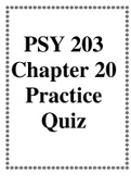 PSY 203 Chapter 20 Practice Quiz