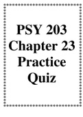 PSY 203 Chapter 23 Practice Quiz