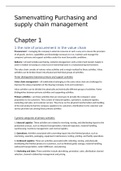 volledige samenvatting purchasing and supply chain management (inclusief notities uit de les)