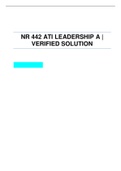 NR 442 ATI LEADERSHIP A | VERIFIED SOLUTION