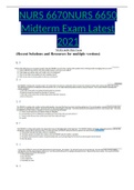 NURS 6650 Midterm Exam Latest 2021