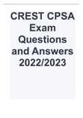 CREST CPSA Exam Questions and Answers 2022/2023