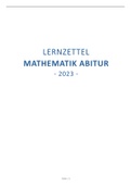 Mathematik - Abiturlernzettel 2023