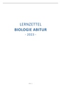 Biologie - Abiturlernzettel 2023