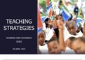 Instructional Methods Assignment 3 - Teaching Strategies 