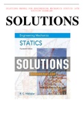SOLUTIONS MANUAL FOR ENGINEERING MECHANICS STATICS 14TH EDITION HIBBELER