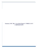 Summary SOC 200 - Case Study Report 1 THREE JAYS CORPORATION