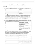 NURSING 2058/ NURSING2058Health Assessment Exam2: Study Guide(answers with rationale)