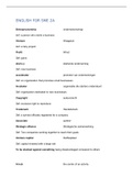 Vocabulary English for SME 2A with flashcards
