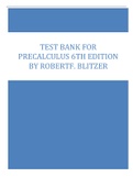 Test bank for Precalculus 6th Edition by Robert F. Blitzer