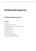 The Marketing Environment - Summary Notes