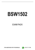BSW1502 EXAM PACK 2023