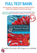 Olds Maternal-Newborn Nursing & Women’s Health Across the Lifespan 11th Edition Test Bank