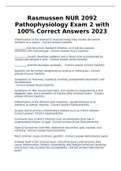 Rasmussen NUR 2092 Pathophysiology Exam 2 with 100% Correct Answers 2023
