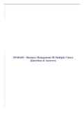 MNB1601 - Business Management IB Multiple Choice (Questions & Answers)
