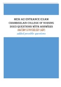 Chamberlain College of Nursing (HESI A2) - (ANATOMY & PHYSIOLOGY (A&P)) Scored 96% QUESTIONS & ANSWERS LATEST UPDATE 2023
