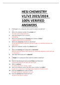 HESI A2 CHEMISTRY AND BIOLOGY 2023/2024 100% VERIFIED ANSWERS 