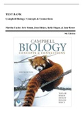 Test Bank - Campbell Biology-Concepts & Connections, 9th Edition (Taylor, 2017) Chapter 1-38 | All Chapters