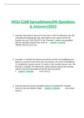 WGU C268 Spreadsheets(PA-Questions & Answers) 2023 