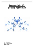 Leereenheid 16 sociale netwerken