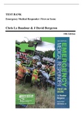 Test Bank - Emergency Medical Responder: First on Scene, 10th edition (Le Baudour, 2016) Chapter 1-27 | All Chapters