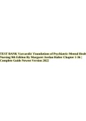 TEST BANK Varcarolis' Foundations of Psychiatric-Mental Health Nursing 9th Edition By Margaret Jordan Halter Chapter 1-36 | Complete Guide Newest Version 2022.