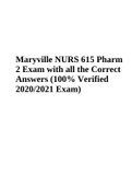  NURS 615 Pharm 2 Exam with all the Correct Answers (100% Verified 2020/2021 Exam)