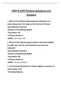 CIPP,E IAPP Practice Questions and Answers.