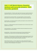 Unit 1.1 AP World History, Question sections with accurate answers, 100% Accurate, graded A