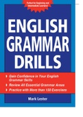 ENGLISH GRAMMAR DRILLS