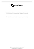 IU K201 full lab notes and practice exam questions and answers 