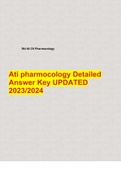 Ati pharmocology Detailed Answer Key UPDATED 2023/2024