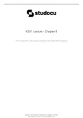 IU K201 STUDY GUIDE WITH ANSWERS FOR LECTURE EXAM