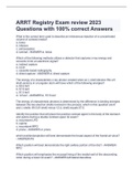 ARRT Registry Exam review 2023 Questions with 100% correct Answers