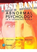 Abnormal Psychology in a Changing World 10th Edition by Jeffrey S. Nevid, Spencer  Rathus & Beverly Greene ISBN-13 978-0134484921. Total Assessment Guide & TEST BANK.