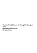 Practice Test | Chapter 22 | Campbell Biology in Focus Questions and Answers Revision Pack