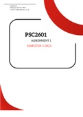 PSC2601 ASSIGNMENT 1 SEMESTER 1 2023