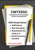 New CMY1502 Study Notes: Definitions, Key Concepts and Summaries for Units 1-3 (2023) Visual Notes included at the end! 