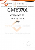 Exam (elaborations) CMY3701 - The Explanation Of Crime (CMY3701) 