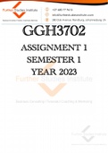 Exam (elaborations) GGH3702 (GGH3702) 