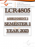 Exam (elaborations) LCR4805 (LCR4805) 