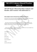 NR 439 Week 6 Discussion Data Analysis and Results (2023 session) well elaborated A+