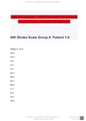 NIH Stroke Scale – All Test Groups A-F (patients 1-6) 2024 ( A+ GRADED 100% VERIFIED)