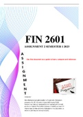 FIN2601 Assignment 2 Semester 1 2023
