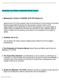 Criminal Law Week 2 Updated Study Guide Latest Version.