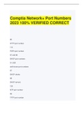 Comptia Network+ Port Numbers 2023 100% VERIFIED CORRECT 