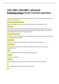 NSG 5003- Advanced Pathophysiology Exam 3 practice questions.