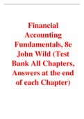 Financial Accounting Fundamentals, 8e John Wild (Test Bank)