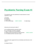 Psychiatric Nursing Exam #1