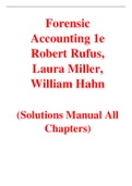 Forensic Accounting 1e Robert Rufus Laura Miller William Hahn (Solution Manual)